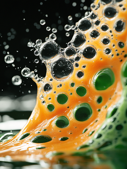 Bubbles and Orange Texture