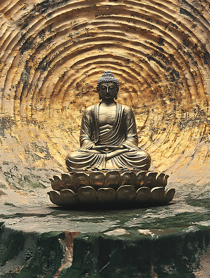 Buddha Statue on Lotus