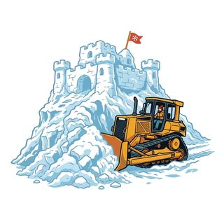 bulldozer-snow-castle
