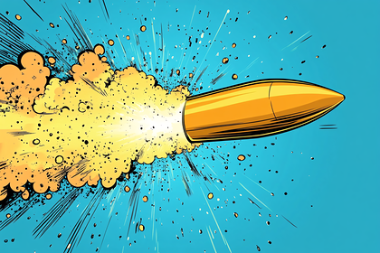 Bullet In Motion Comic Style
