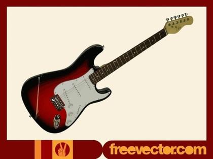Burgundy Electric Guitar Free Vector
