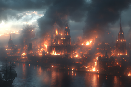 Burning Cityscape