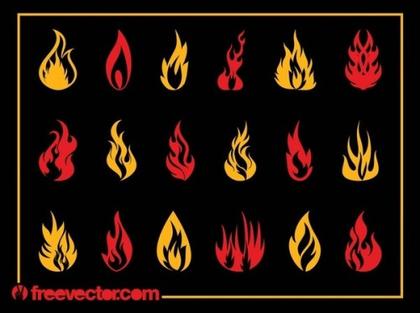 Burning Flames Set Free Vector