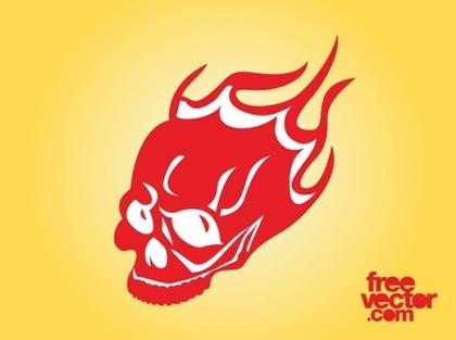 Burning Skull Free Vector