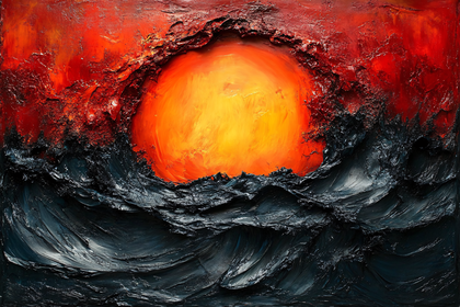 Burning Sun and Stormy Sea