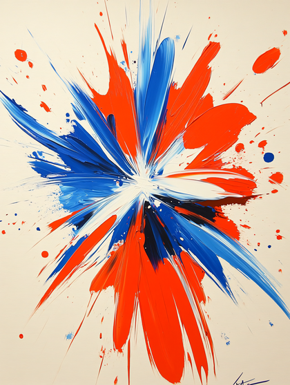 Burst of Patriotic Colors