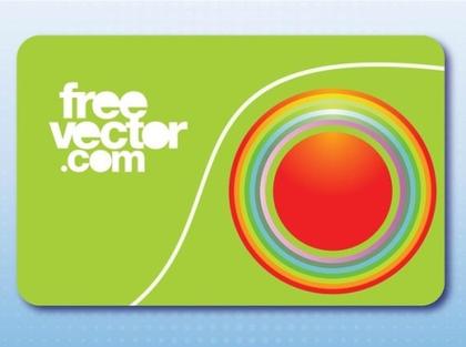 Business Card With Circles Free Vector