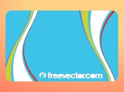 Business Card With Colorful Swirls Free Vector