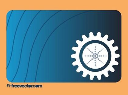 Business Card With Gear Free Vector