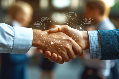 Business Handshake with Communication Network Overlay