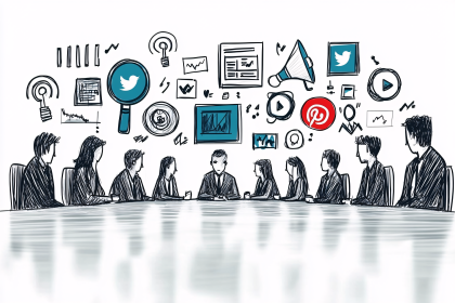 Business Meeting About Social Media