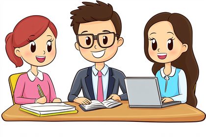 Business Meeting Cartoon Illustration