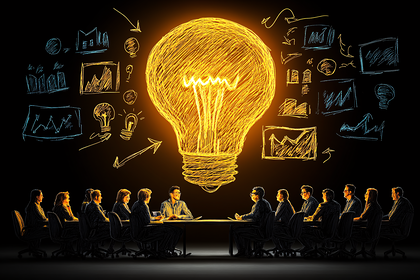 Business Meeting Lightbulb Idea