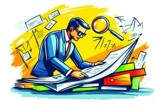 Businessman Analyzing Documents