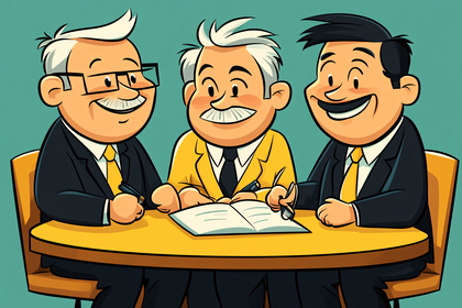 Businessmen Signing Agreement