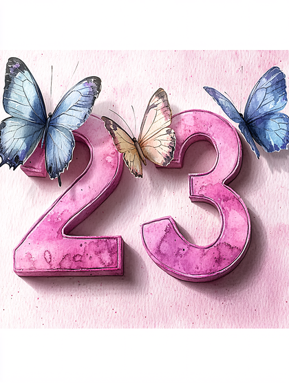 Butterflies And Number 23