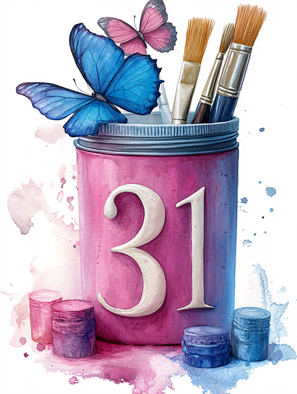 Butterflies And Paint Brushes