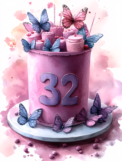 Butterflies On A Birthday Cake
