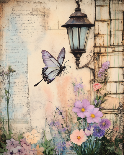 Butterfly and Lamp Post