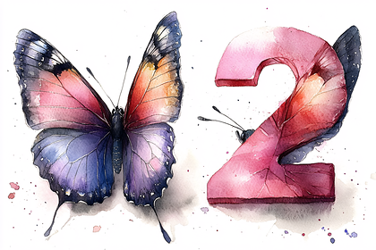Butterfly And Number Two