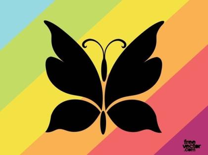 Butterfly Silhouette Free Vector