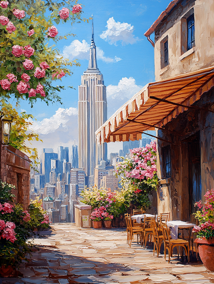 Cafe With Empire State View