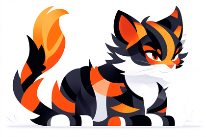 Calico Cat Illustration