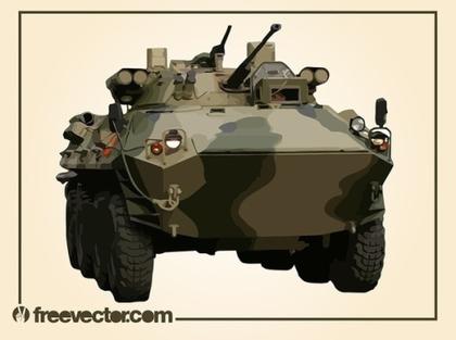 Camouflage Tank Free Vector