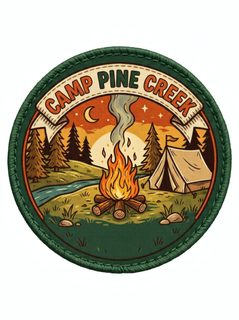 camping wilderness emblem