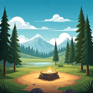 mountain-camping-scene