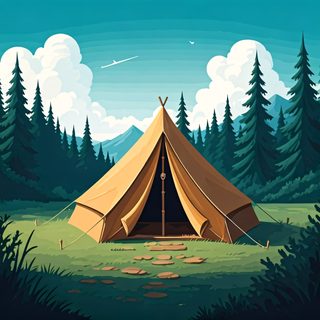 camping tent forest