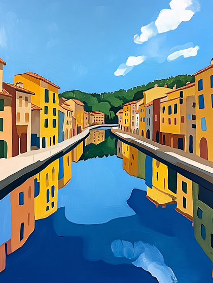 Canal Cityscape Reflection