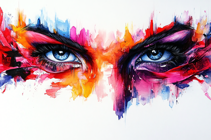 Captivating Eyes Watercolor
