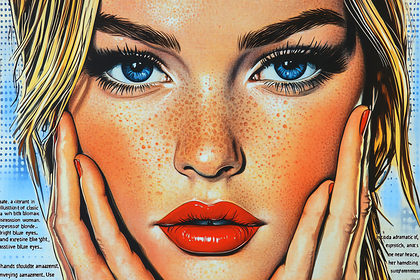Captivating Freckled Woman Portrait