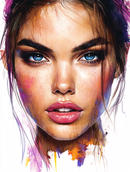 Captivating Gaze Woman Portrait