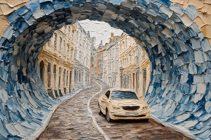 Car in Urban Tunnel