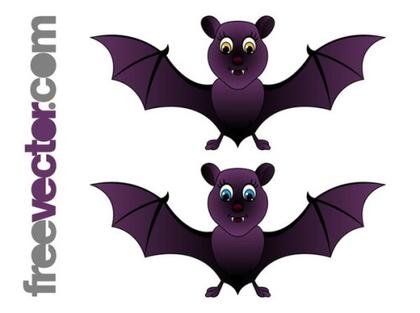 Cartoon Bats Free Vector