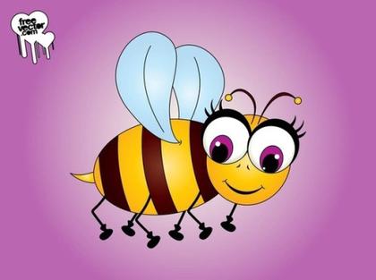 Cartoon Bee Character Free Vector