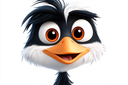 Cartoon Bird Portrait