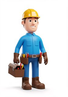 cartoon construction worker