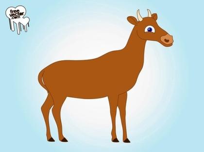 Cartoon Cow Image Free Vector