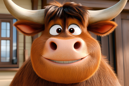 Cartoon Cow Portrait