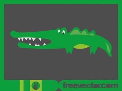 Cartoon Crocodile Free Vector
