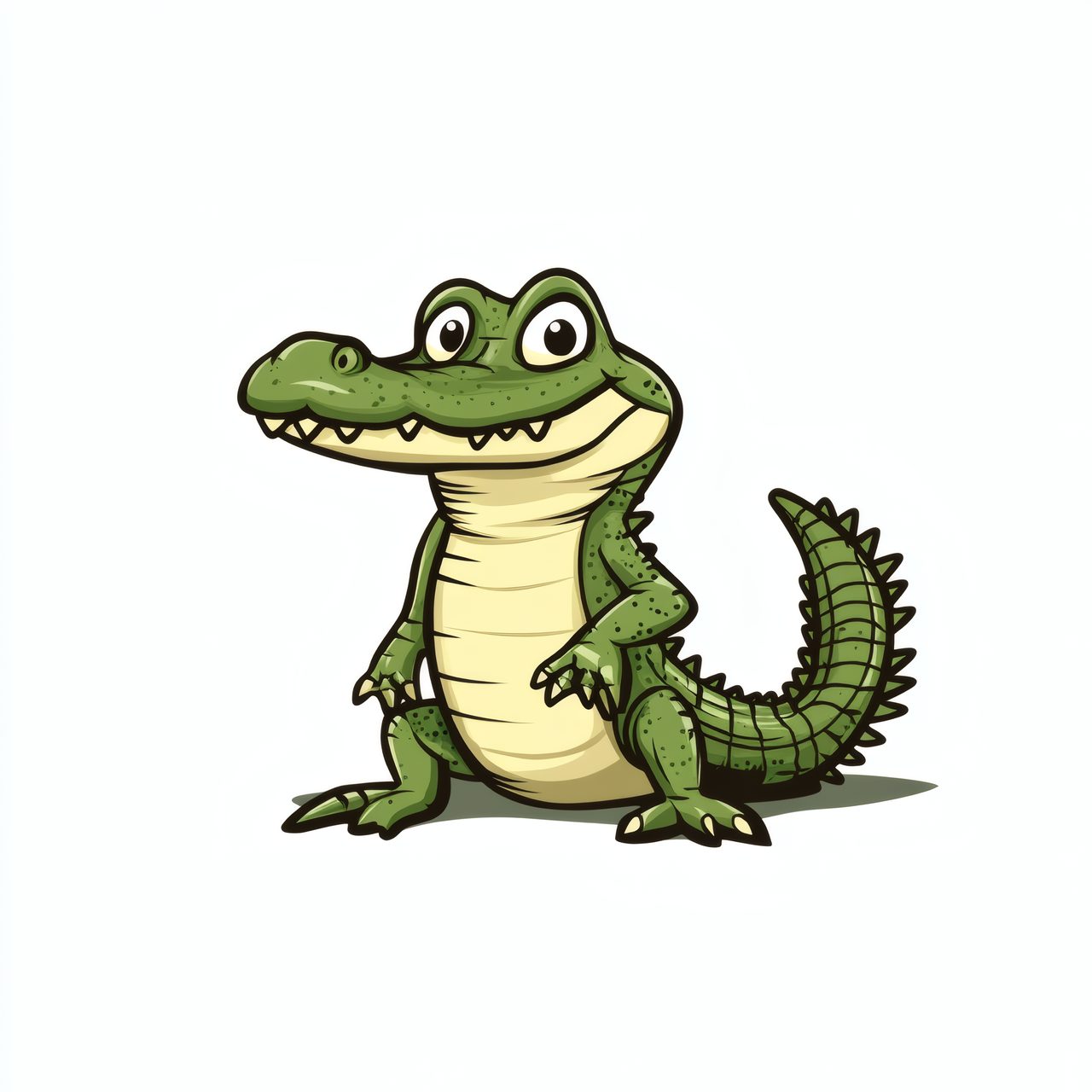 Cartoon Crocodile Smiling