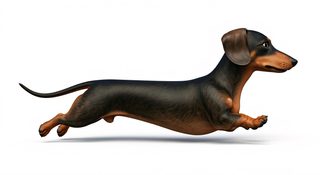 running dachshund