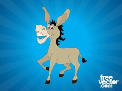 Cartoon Donkey Free Vector