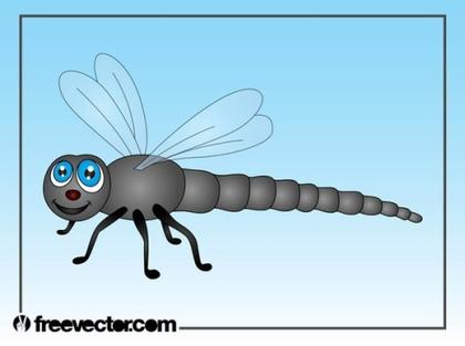 Cartoon Dragonfly Free Vector