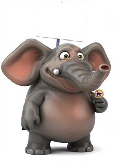 cartoon elephant sign