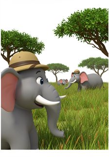 safari elephant family