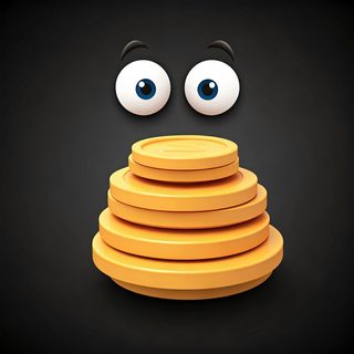 cartoon coin eyes